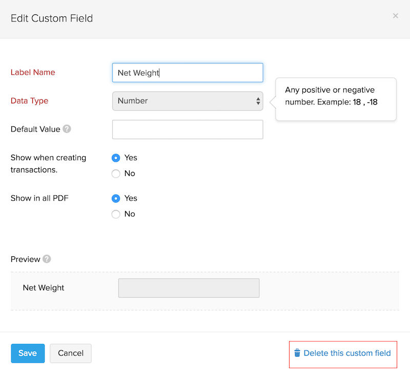 remove country field from zoho invoices