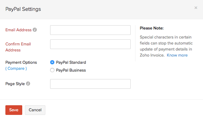 Zoho Invoice Online Payments Integration Help Zoho Invoice