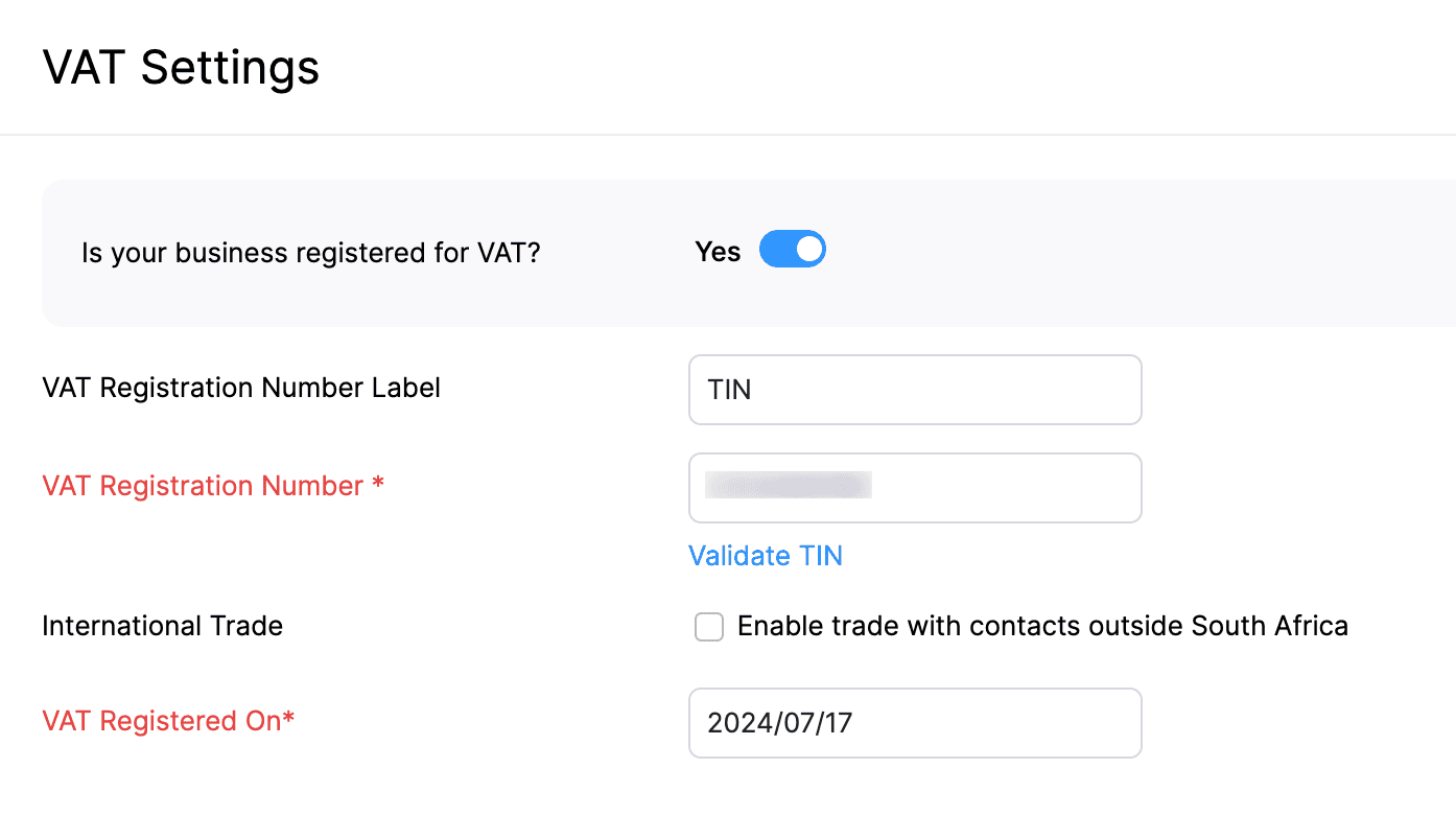 Enable VAT