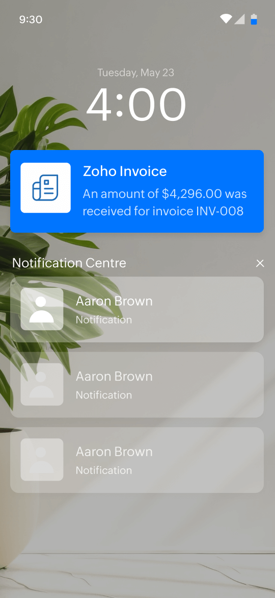 Track and collect receivables with Zoho Invoice