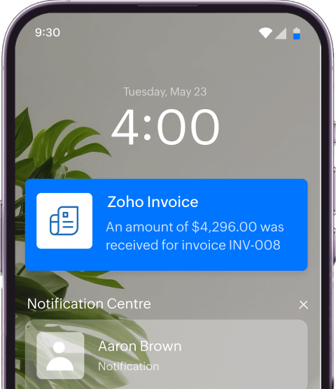 Track and collect receivables with Zoho Invoice