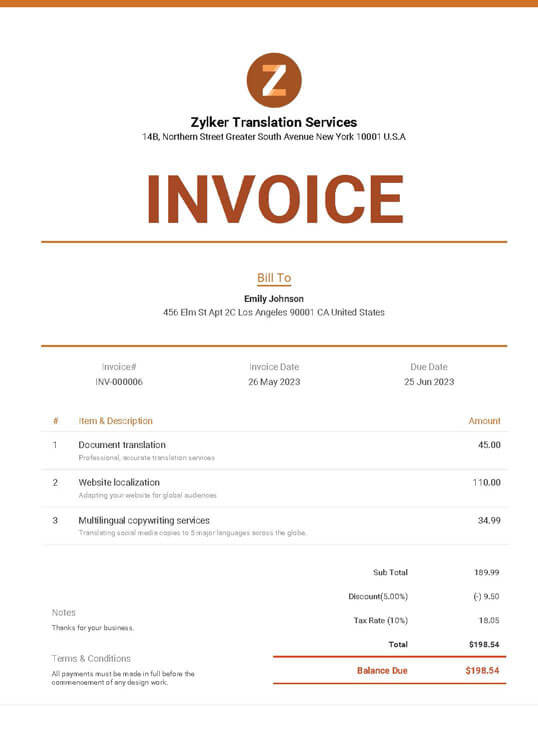 Tax Invoice Template  📃 Free Invoice Generator