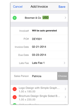 Invoice Software - iPhone Invoice App