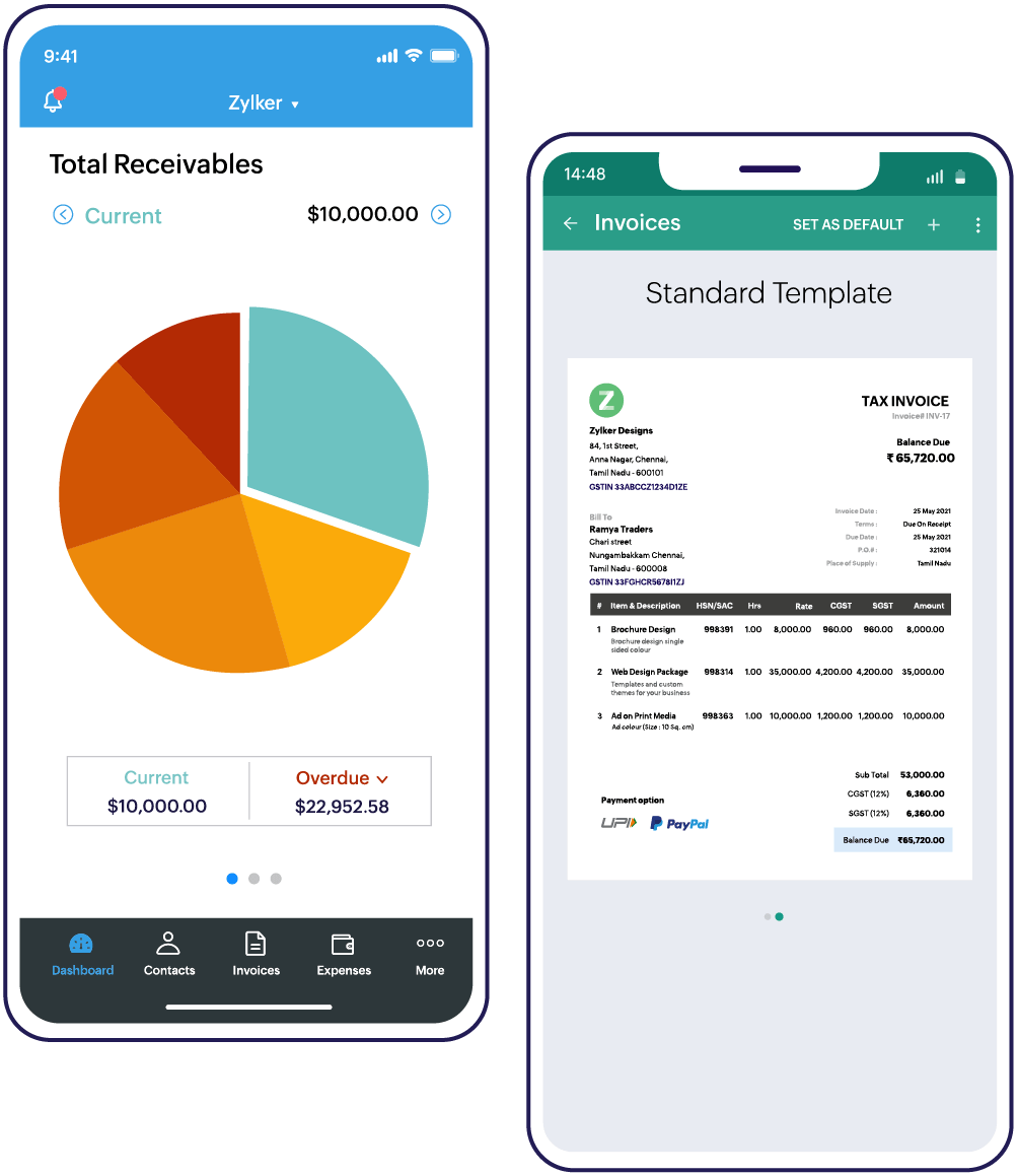 Invoice app for mobile phones - Zoho Invoice