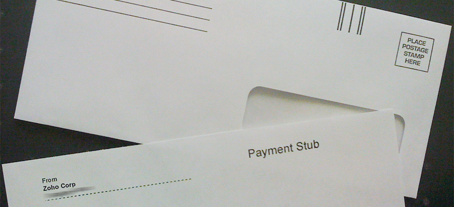 letter bill payment mail the Send through postal invoices your