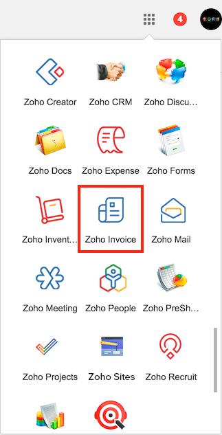 zoho invoice verify view