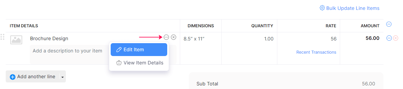 Edit custom field