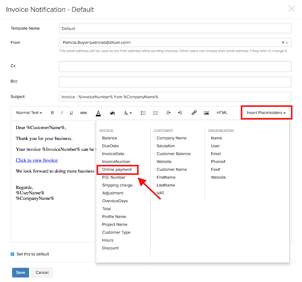 zoho invoice payment gateway api