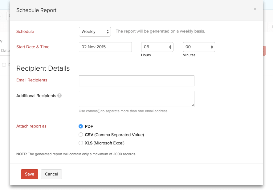 Schedule Report