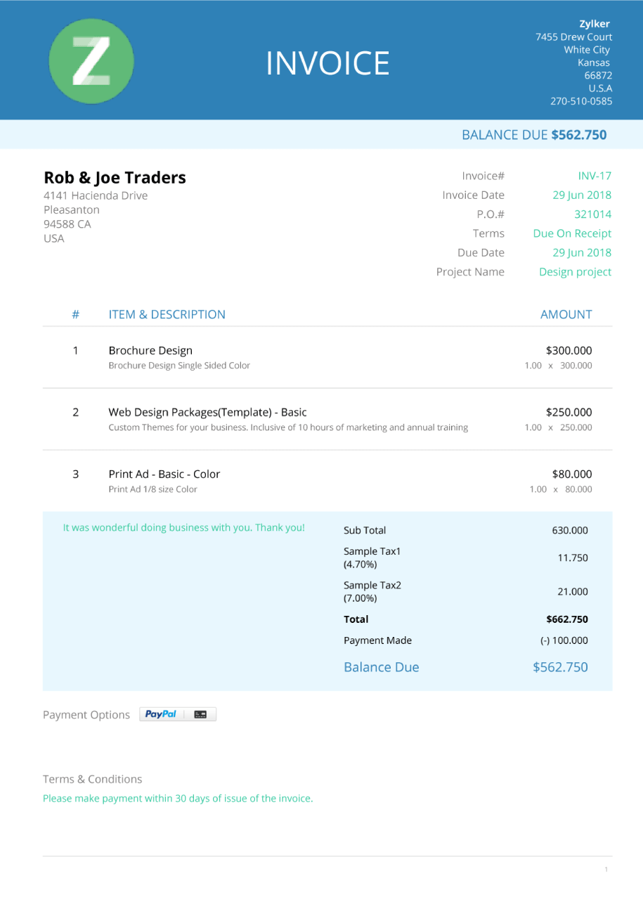 Invoice 3 3 11 – Create And Manage Invoices