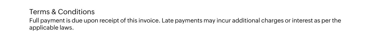 Terms and conditions