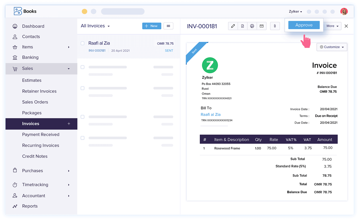 Invoice Approval Software - Billing and Invoicing Software | Zoho Books