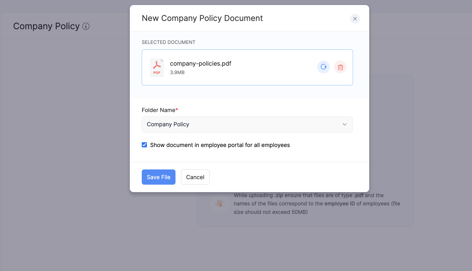 Documents | Zoho Payroll | Help