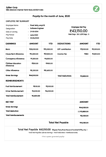 salary slip employee