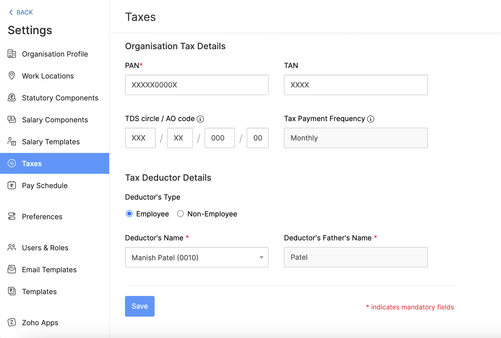 Non Employee Tax Deduction Preview