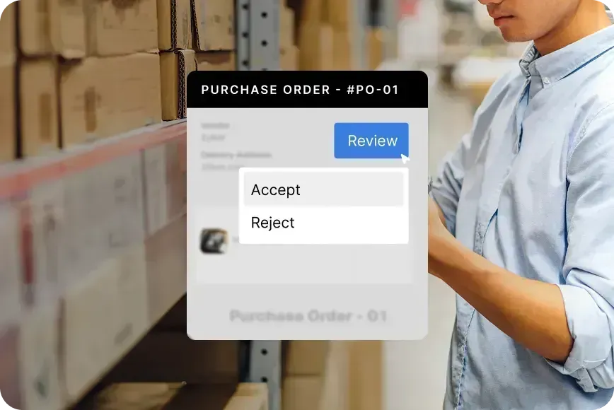 Flexible purchase order creation interface in Zoho Procurement