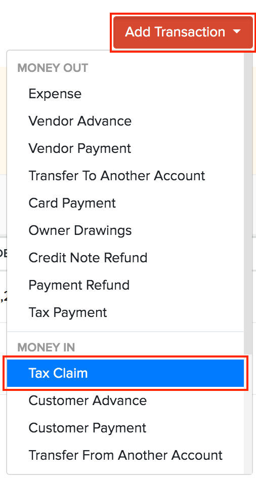 Banking Tax claim