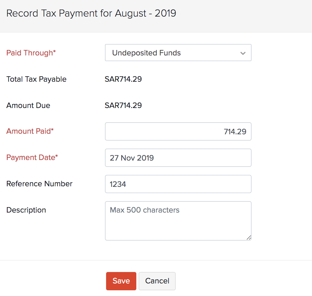 Accountant Tax Payment