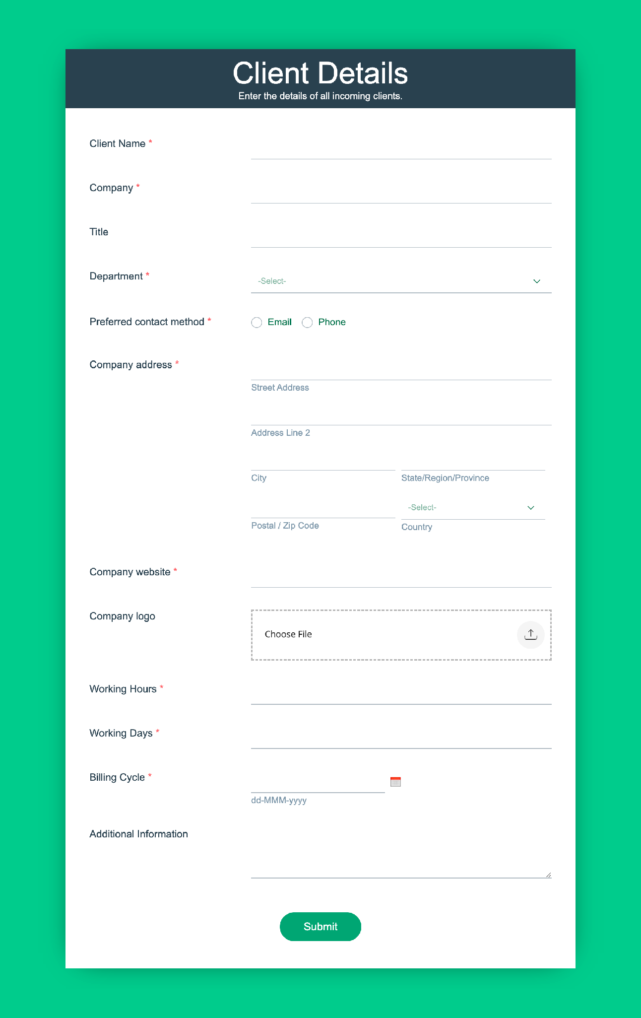 Request Form Templates - Zoho Forms