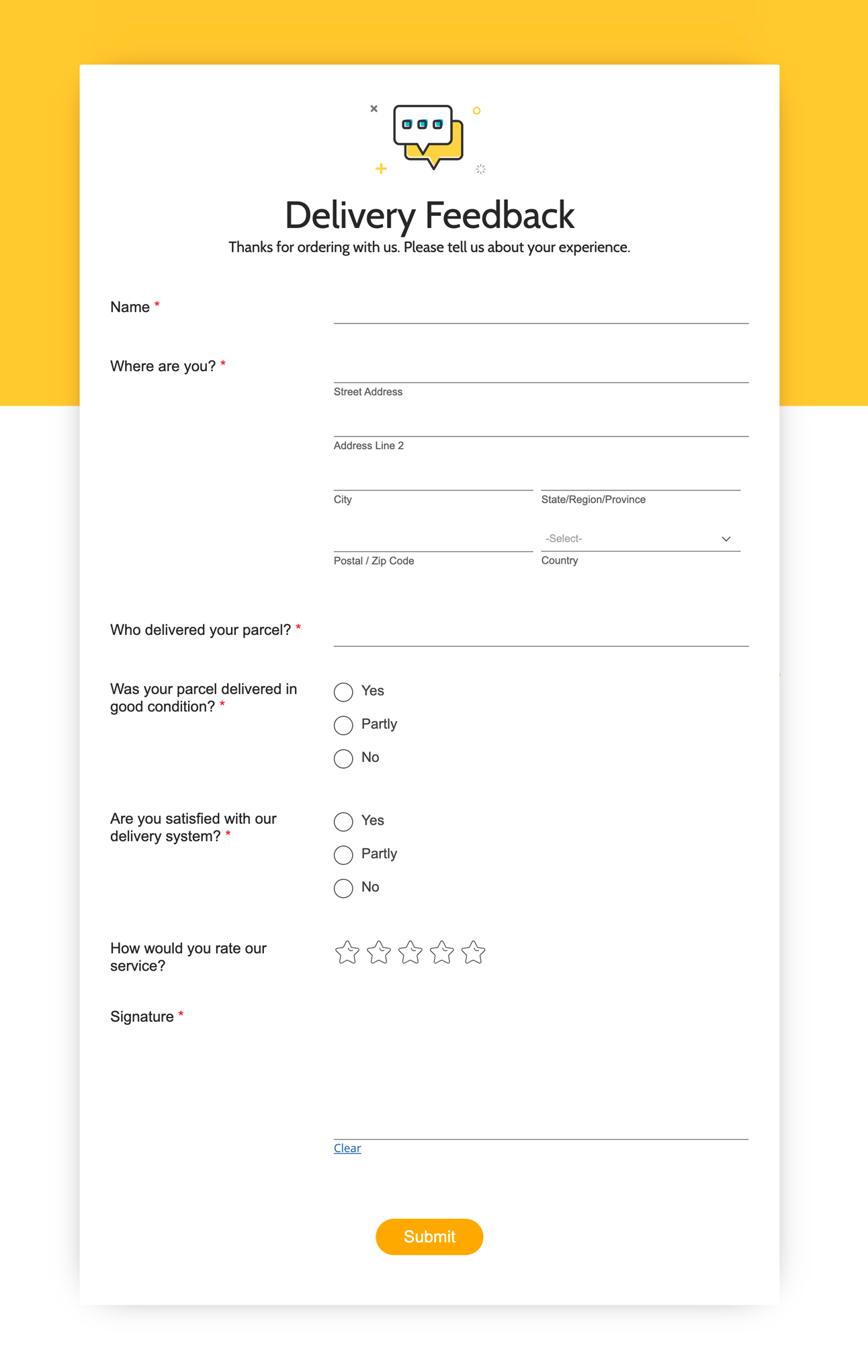 Product Form Templates - Create Online Product Forms for Website