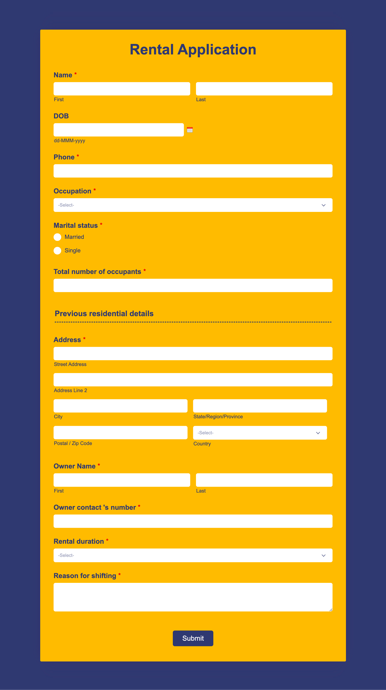 50+ Free Form Templates  Simple HTML Form Templates - Zoho Forms