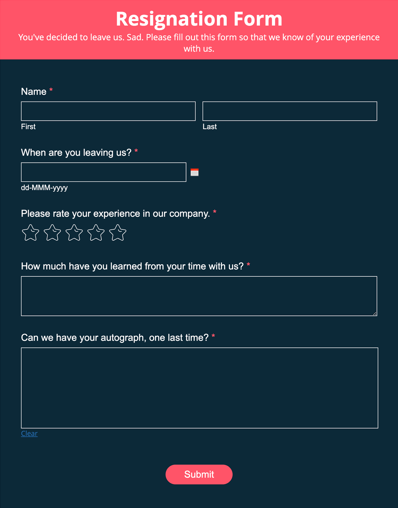 50+ Free Form Templates  Simple HTML Form Templates - Zoho Forms