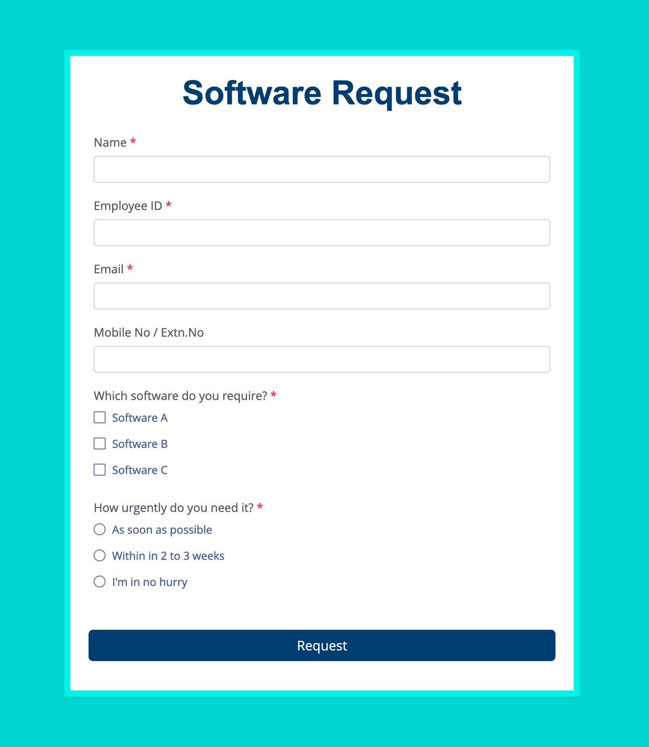 Request Form Templates Zoho Forms