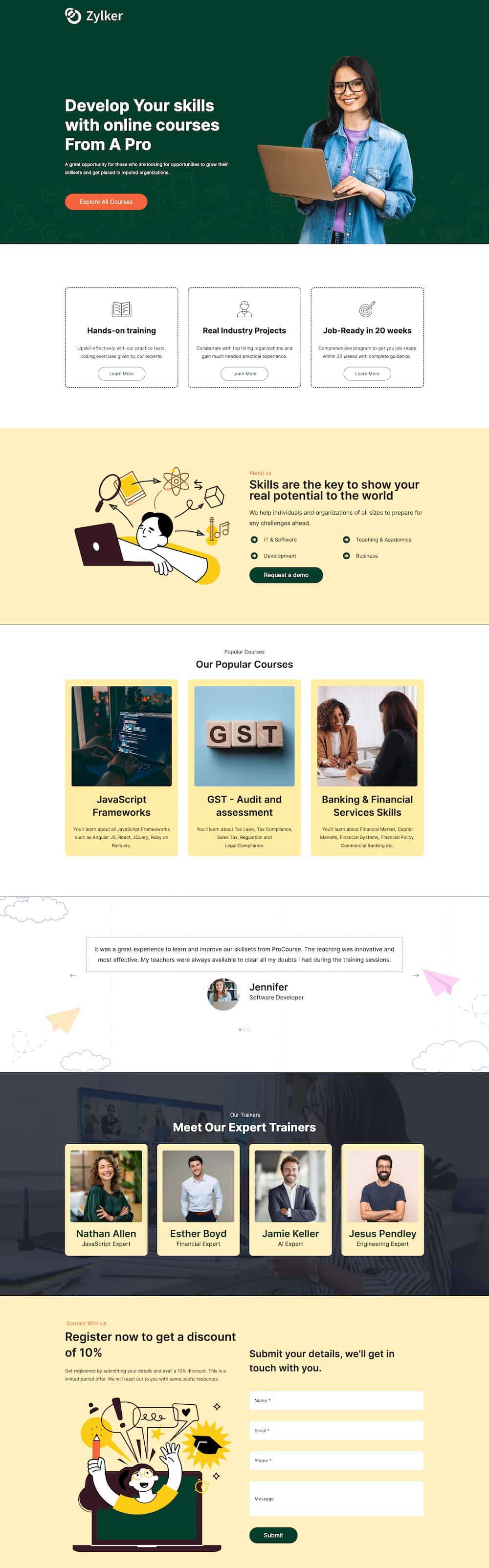 Online Course Landing Page Templates – Zoho LandingPage