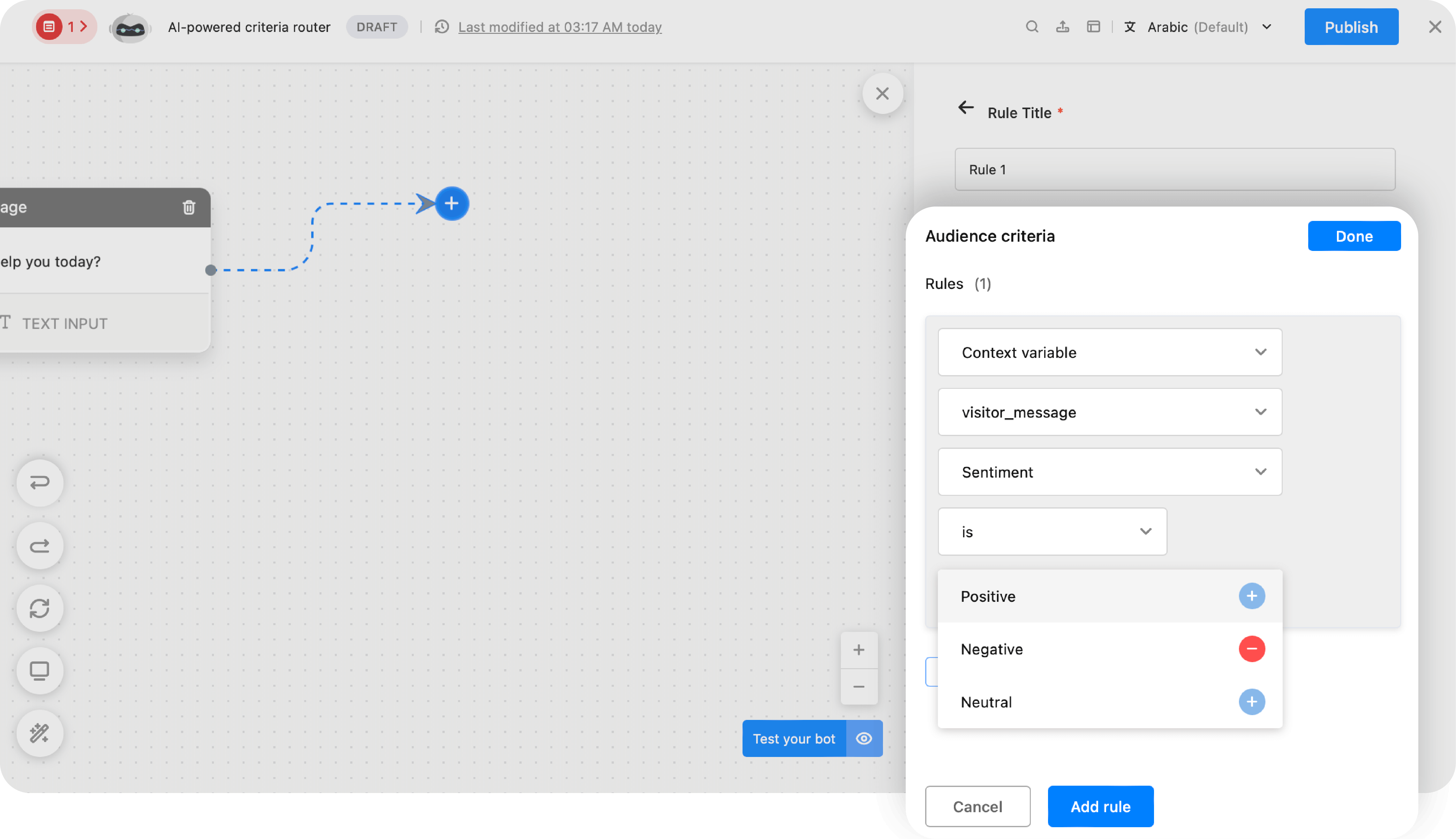 marter conversations with AI-powered Criteria Router