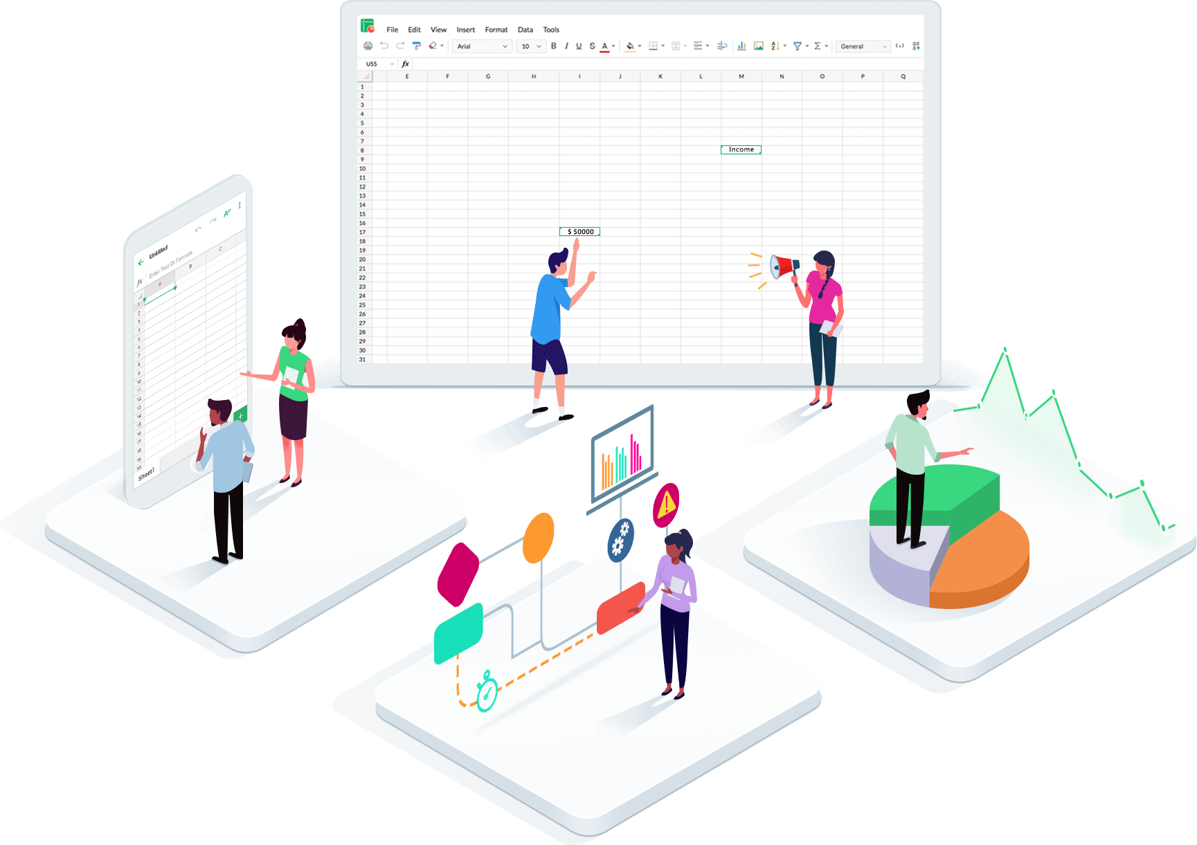 Software de planilhas online  Crie planilhas gratuitamente – Zoho Sheet