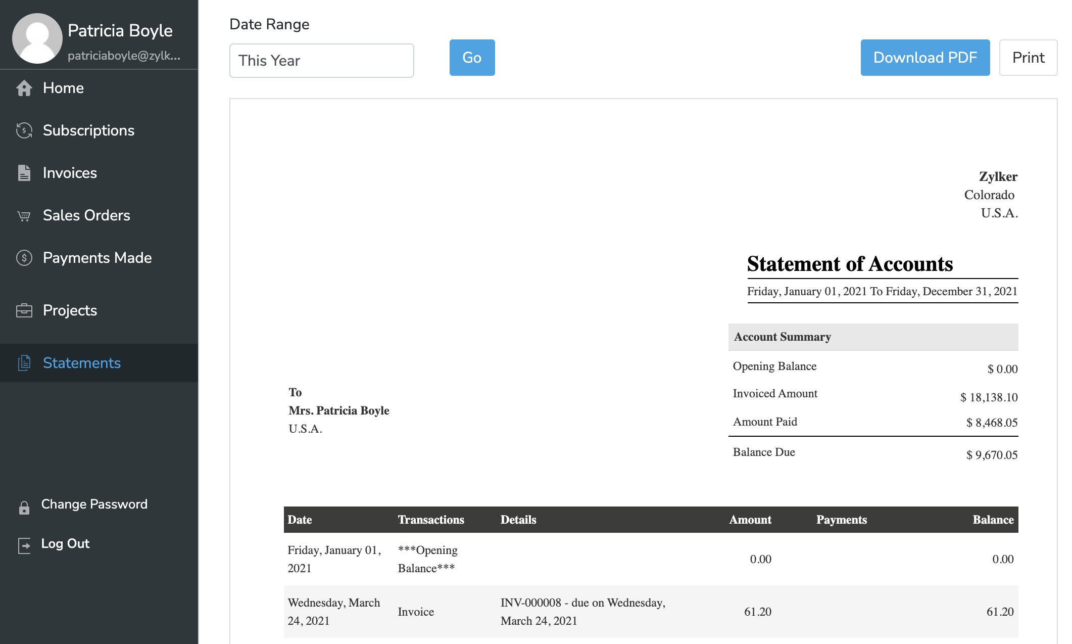 Statement of Accounts