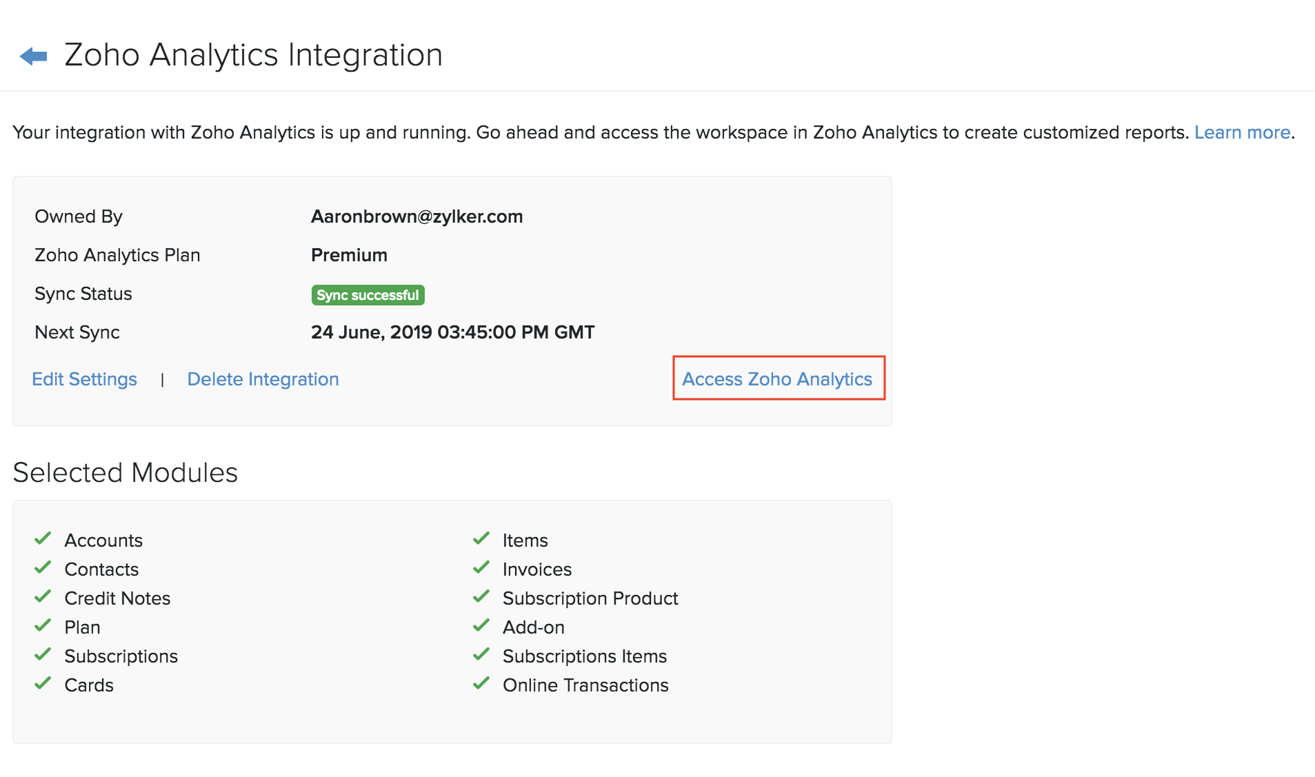 Analytics Configure Schedule