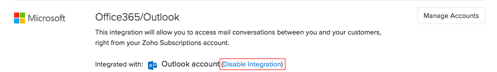 zoho outlook integration cost