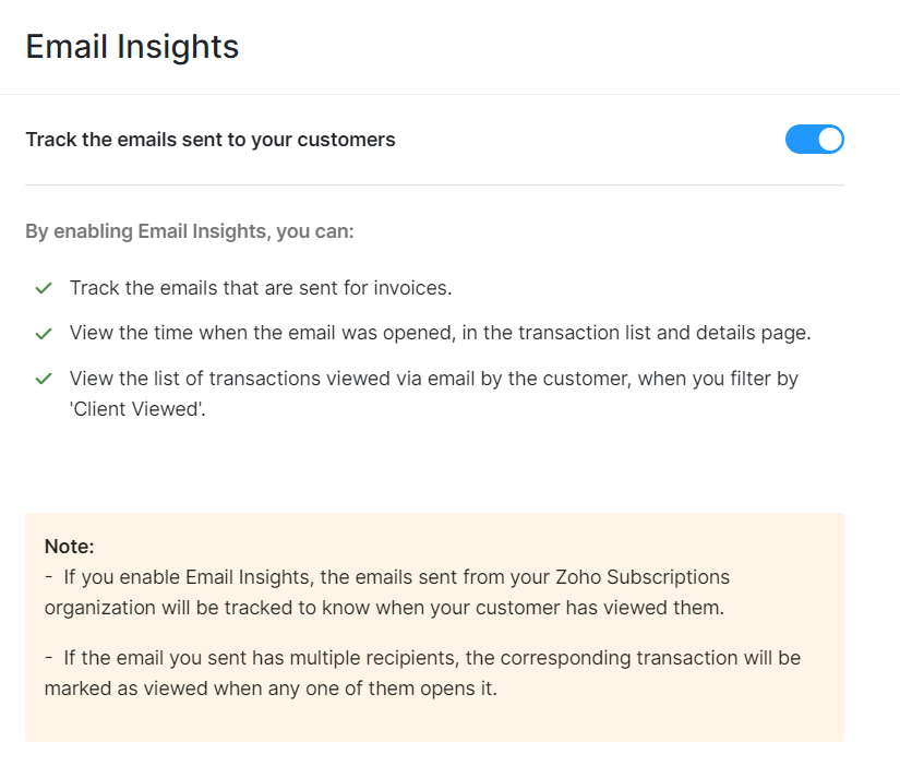 Enable Email Insights