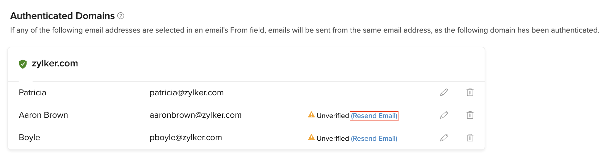 Resend Verification Email