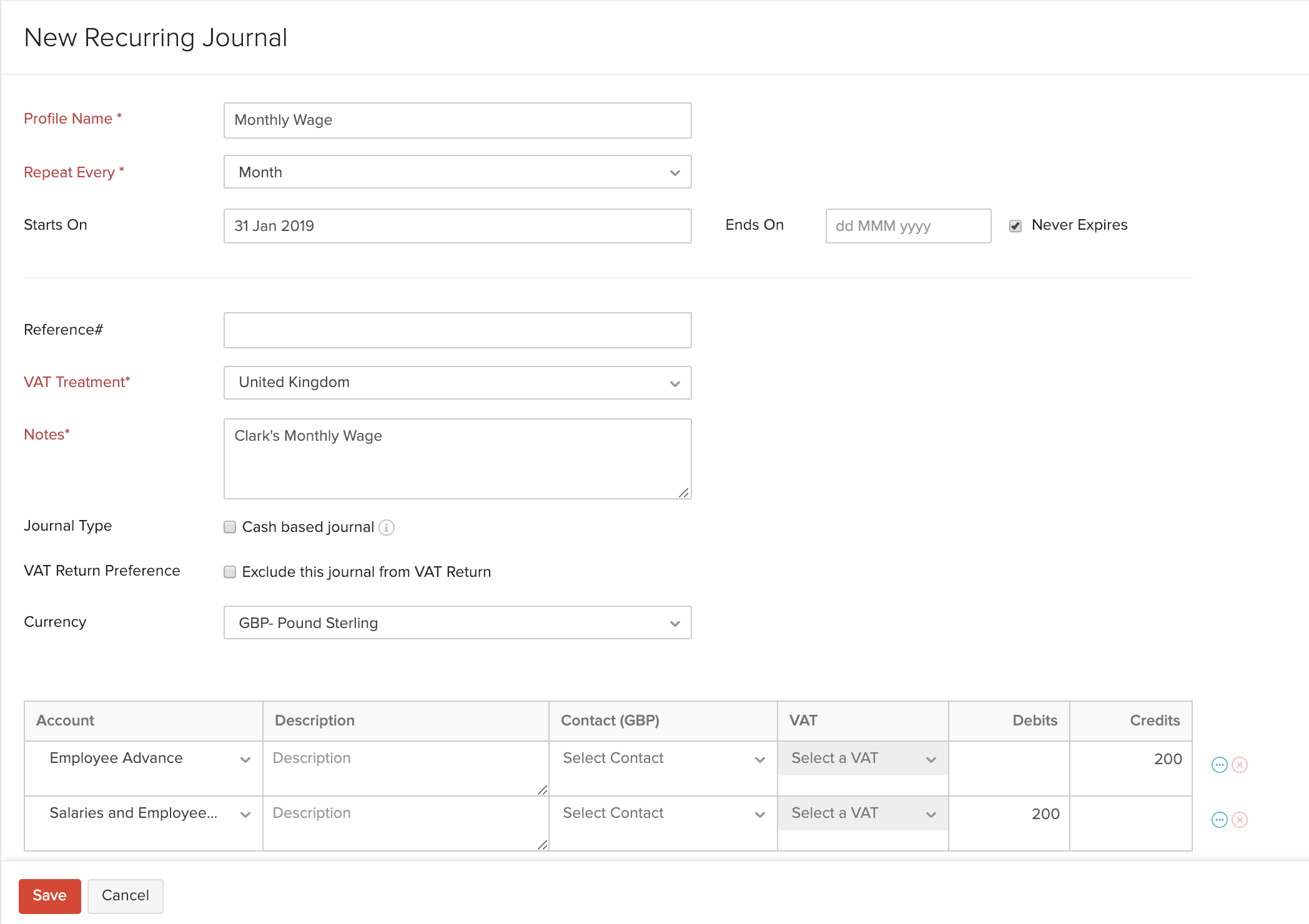 Recurring Journals Help Zoho Books