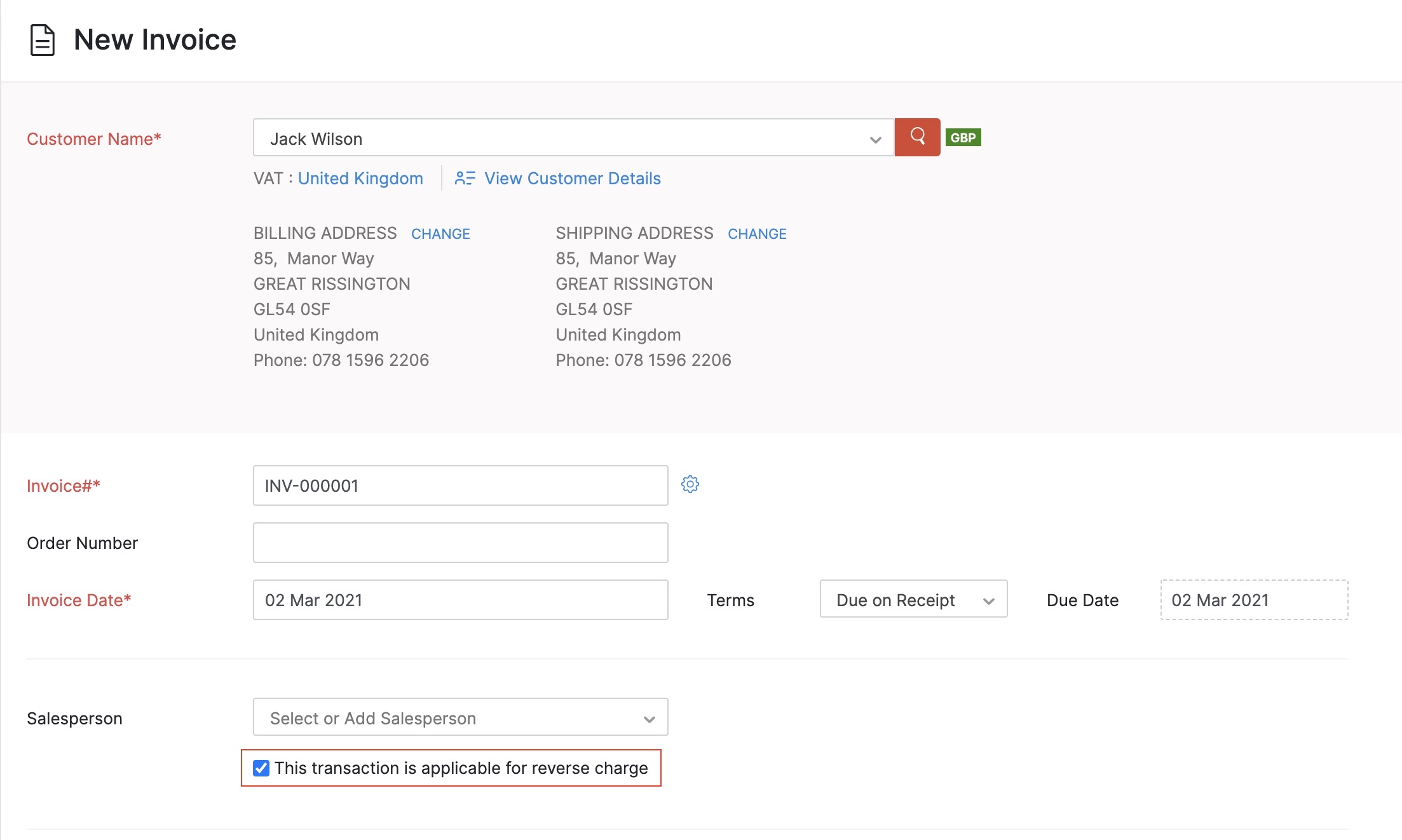 Invoices Help Zoho Books