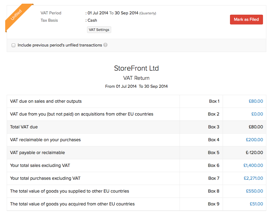 entry to vat how Books   Zoho Help Returns   VAT