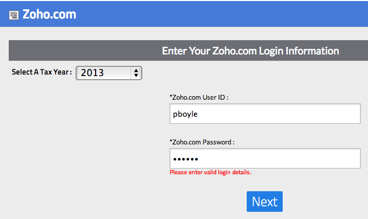 Zoho Login